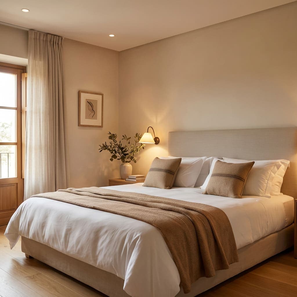 Habitación de hotel acogedora